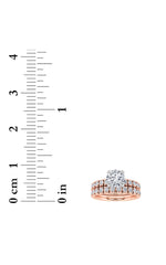 Load image into Gallery viewer, 2CTW Round Shaped Lab Grown Diamond (F/VS) Classic Accented Set With Band and Engagement Ring in 14K Gold
