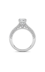 Load image into Gallery viewer, 2CTW Oval Shaped Lab Grown Diamond (F/VS) Split Shank Accented Engagement Ring in 14K Gold
