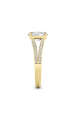 Load image into Gallery viewer, 2CTW Oval Shaped Lab Grown Diamond (F/VS) Split Shank Accented Engagement Ring in 14K Gold
