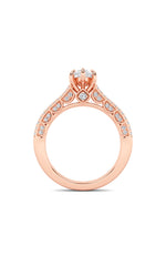 Load image into Gallery viewer, 2CTW Pear Shaped Lab Grown Diamond (F/VS) Split Shank Accented Engagement Ring in 14K Gold
