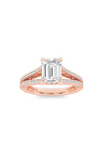 Load image into Gallery viewer, 2CTW Radiant Shaped Lab Grown Diamond (F/VS) Split Shank Accented Engagement Ring in 14K Gold
