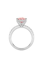 Load image into Gallery viewer, 2CTW Pear Shaped Lab Grown Diamond (F/VS) Halo Accented Engagement Ring in 14K Gold
