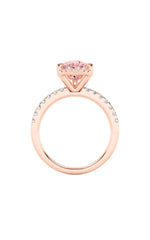 Load image into Gallery viewer, 2CTW Pear Shaped Lab Grown Diamond (F/VS) Halo Accented Engagement Ring in 14K Gold

