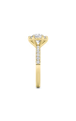 Load image into Gallery viewer, 2CTW Round Shaped Lab Grown Diamond (F/VS) Halo Accented Engagement Ring in 14K Gold
