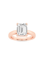 Load image into Gallery viewer, 2CTW Emerald Shaped Lab Grown Diamond (F/VS) Classic Shank Solitaire Engagement Ring in 14K Gold

