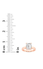 Load image into Gallery viewer, 2CTW Emerald Shaped Lab Grown Diamond (F/VS) Classic Shank Solitaire Engagement Ring in 14K Gold
