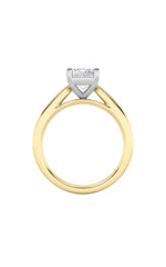 Load image into Gallery viewer, 2CTW Emerald Shaped Lab Grown Diamond (F/VS) Classic Shank Solitaire Engagement Ring in 14K Gold
