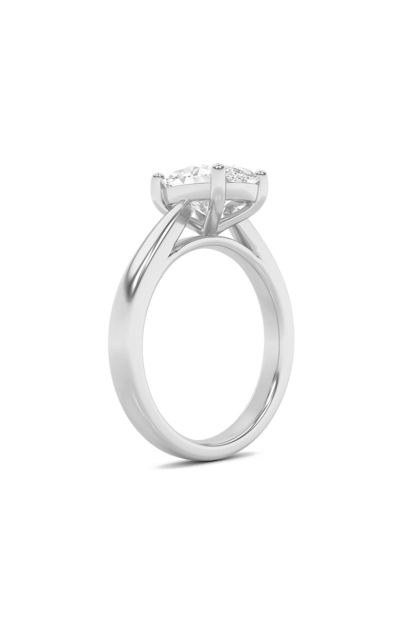 2CTW Oval Shaped Lab Grown Diamond (F/VS) Classic Shank Solitaire Engagement Ring in 14K Gold