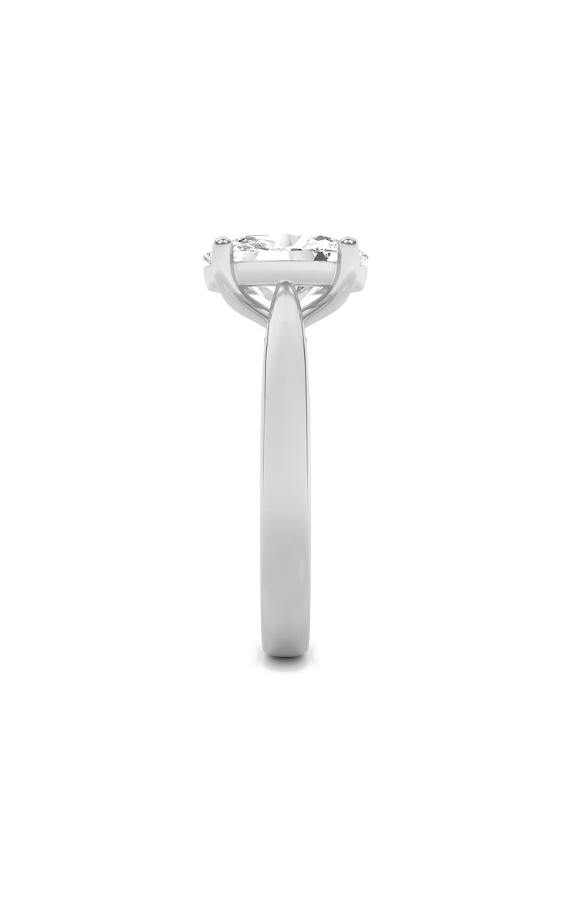 2CTW Oval Shaped Lab Grown Diamond (F/VS) Classic Shank Solitaire Engagement Ring in 14K Gold