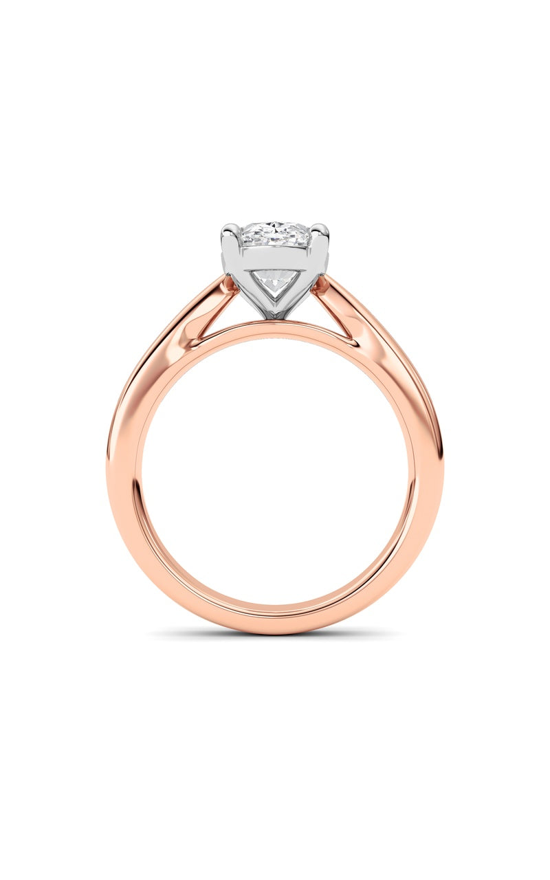 2CTW Oval Shaped Lab Grown Diamond (F/VS) Classic Shank Solitaire Engagement Ring in 14K Gold