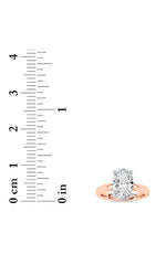 Load image into Gallery viewer, 2CTW Oval Shaped Lab Grown Diamond (F/VS) Classic Shank Solitaire Engagement Ring in 14K Gold
