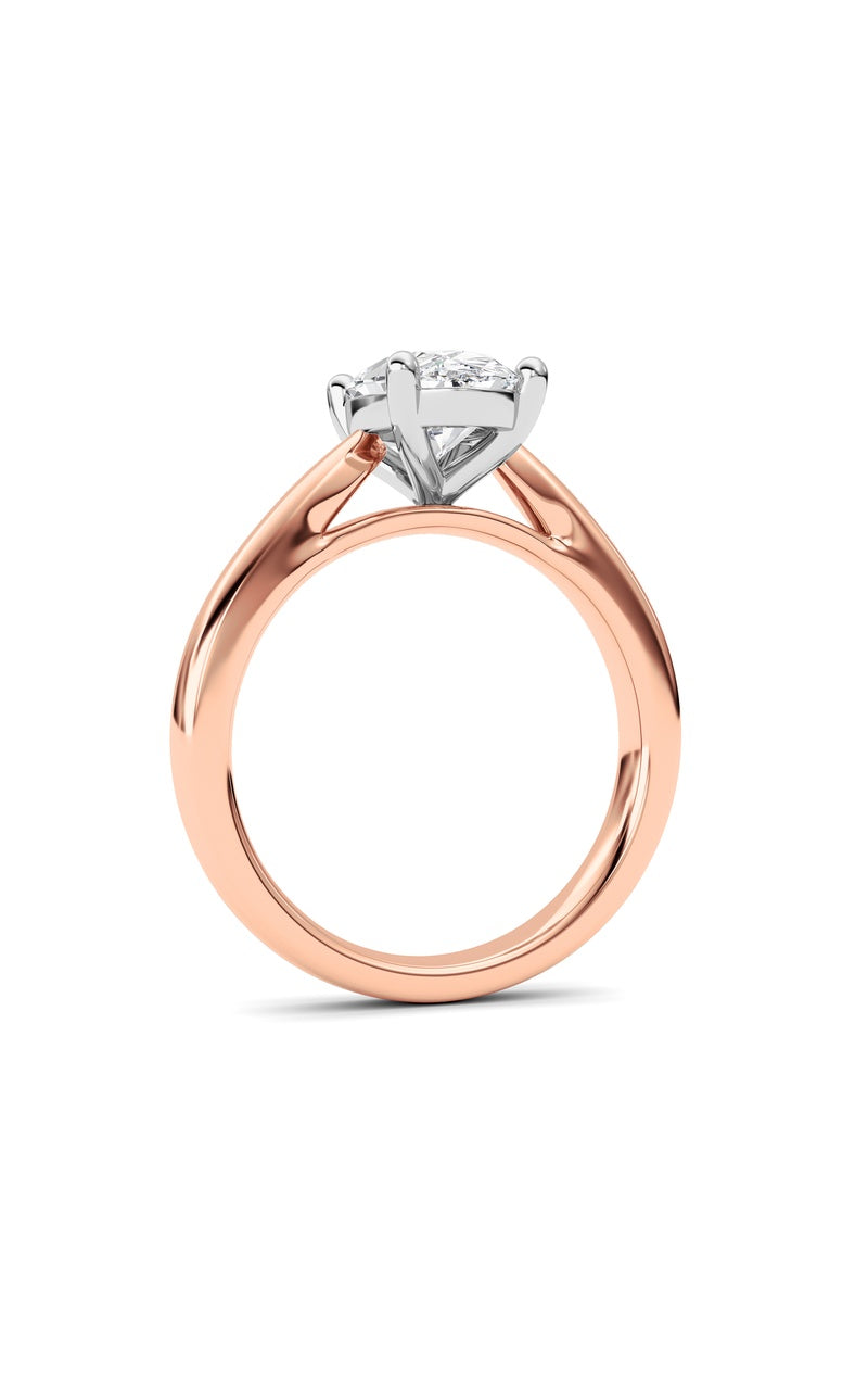 2CTW Oval Shaped Lab Grown Diamond (F/VS) Classic Shank Solitaire Engagement Ring in 14K Gold
