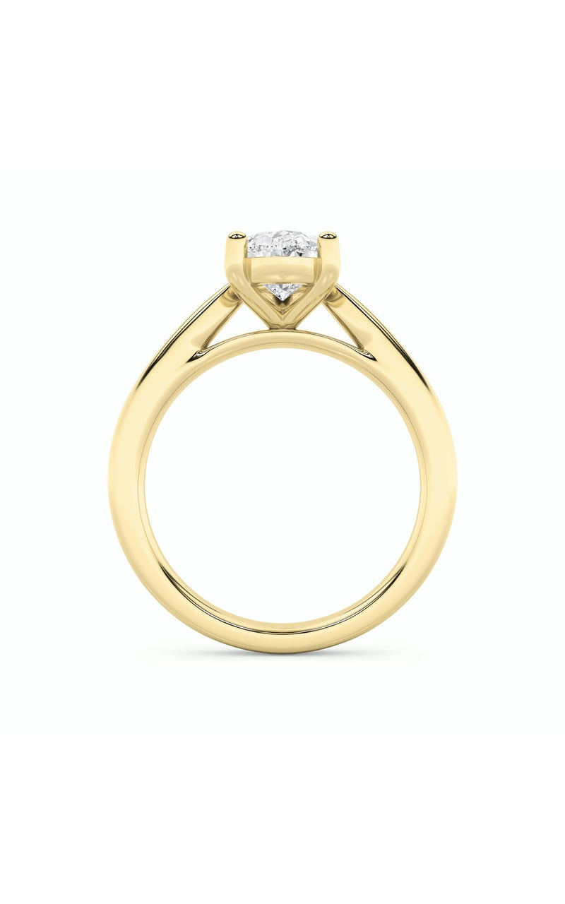 2CTW Pear Shaped Lab Grown Diamond (F/VS) Classic Shank Solitaire Engagement Ring in 14K Gold