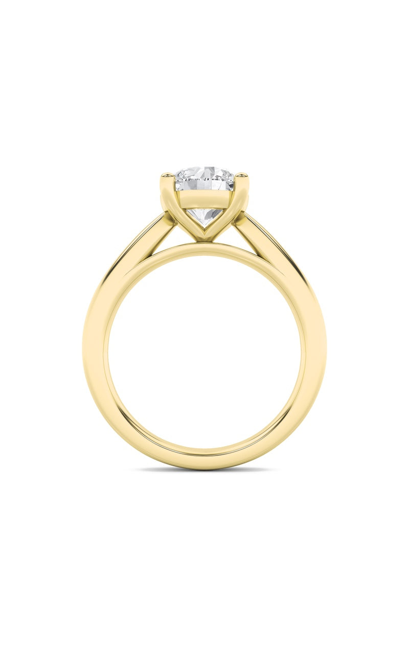 1.5CTW Round Shaped Lab Grown Diamond (F/VS) Classic Shank Solitaire Engagement Ring in 14K Gold