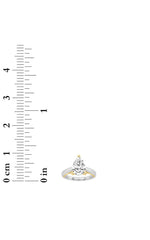 Load image into Gallery viewer, 1Cttw Pear Shaped Lab Grown Diamond (F/VS) Two Tone Cathedral Shank Engagement Ring in 14K Gold
