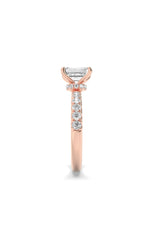 Load image into Gallery viewer, 2CTW Radiant Shaped Lab Grown Diamond (F/VS) Hidden Halo Accented Ring in 14K Gold
