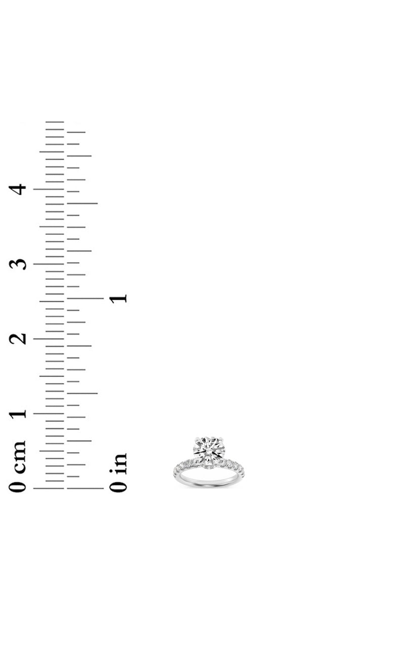 1.5CTW Round Shaped Lab Grown Diamond (F/VS) Hidden Halo Accented Ring in 14K Gold