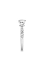 Load image into Gallery viewer, 2CTW Round Shaped Lab Grown Diamond (F/VS) Hidden Halo Accented Ring in 14K Gold
