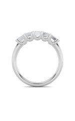Load image into Gallery viewer, 2CTW Emerald Shaped Lab Grown Diamond (F/VS) Five Stone Band Ring in 14K Gold
