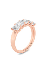 Load image into Gallery viewer, 2CTW Emerald Shaped Lab Grown Diamond (F/VS) Five Stone Band Ring in 14K Gold
