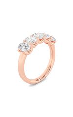 Load image into Gallery viewer, 2CTW Oval Shaped Lab Grown Diamond (F/VS) Five Stone Band Ring in 14K Gold
