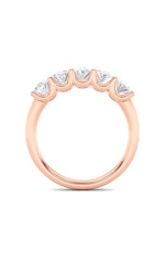 Load image into Gallery viewer, 2CTW Oval Shaped Lab Grown Diamond (F/VS) Five Stone Band Ring in 14K Gold
