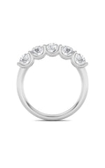 Load image into Gallery viewer, 2CTW Round Shaped Lab Grown Diamond (F/VS) Five Stone Band Ring in 14K Gold
