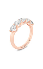 Load image into Gallery viewer, 2CTW Round Shaped Lab Grown Diamond (F/VS) Five Stone Band Ring in 14K Gold
