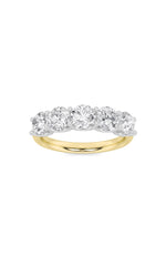 Load image into Gallery viewer, 2CTW Round Shaped Lab Grown Diamond (F/VS) Five Stone Band Ring in 14K Gold
