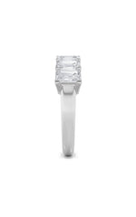 Load image into Gallery viewer, 3CTW Emerald Shaped Lab Grown Diamond (F/VS) Seven Stone Band Ring in 14K Gold
