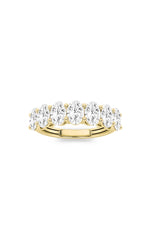 Load image into Gallery viewer, 2CTW Oval Shaped Lab Grown Diamond (F/VS) Seven Stone Band Ring in 14K Gold
