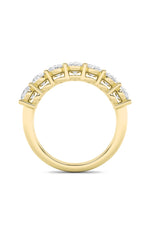 Load image into Gallery viewer, 2CTW Oval Shaped Lab Grown Diamond (F/VS) Seven Stone Band Ring in 14K Gold
