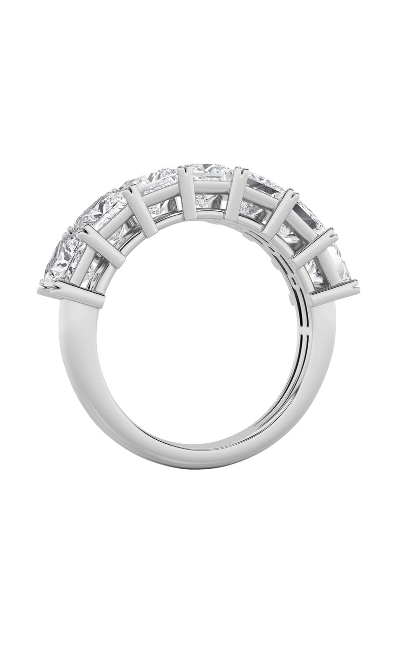 2CTW Princess Shaped Lab Grown Diamond (F/VS) Seven Stone Band Ring in 14K Gold
