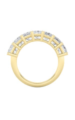 Load image into Gallery viewer, 2CTW Princess Shaped Lab Grown Diamond (F/VS) Seven Stone Band Ring in 14K Gold
