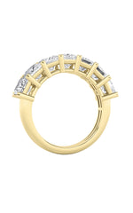 Load image into Gallery viewer, 2CTW Princess Shaped Lab Grown Diamond (F/VS) Seven Stone Band Ring in 14K Gold

