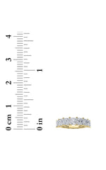 Load image into Gallery viewer, 2CTW Princess Shaped Lab Grown Diamond (F/VS) Seven Stone Band Ring in 14K Gold
