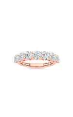 Load image into Gallery viewer, 2CTW Round Shaped Lab Grown Diamond (F/VS) Seven Stone Band Ring in 14K Gold
