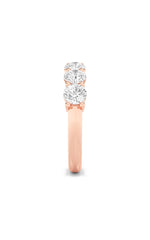 Load image into Gallery viewer, 2CTW Round Shaped Lab Grown Diamond (F/VS) Seven Stone Band Ring in 14K Gold
