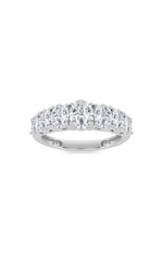 Load image into Gallery viewer, 2CTW Oval Shaped Lab Grown Diamond (F/VS) Seven Stone Band Ring in 14K Gold
