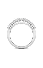 Load image into Gallery viewer, 2CTW Oval Shaped Lab Grown Diamond (F/VS) Seven Stone Band Ring in 14K Gold
