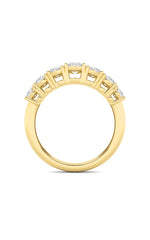 Load image into Gallery viewer, 2CTW Oval Shaped Lab Grown Diamond (F/VS) Seven Stone Band Ring in 14K Gold
