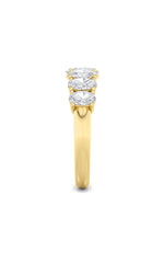 Load image into Gallery viewer, 2CTW Oval Shaped Lab Grown Diamond (F/VS) Seven Stone Band Ring in 14K Gold
