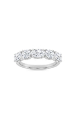 Load image into Gallery viewer, 2CTW Oval Shaped Lab Grown Diamond (F/VVS) Five Stone Band Ring in 14K Gold
