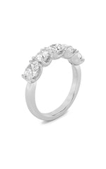 Load image into Gallery viewer, 2CTW Oval Shaped Lab Grown Diamond (F/VVS) Five Stone Band Ring in 14K Gold
