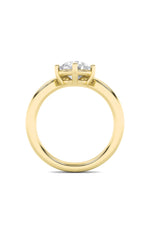 Load image into Gallery viewer, 1.5CTW Round Shaped Lab Grown Diamond (G/VS) Chevron Solitaire Engagement Ring in 14K Gold
