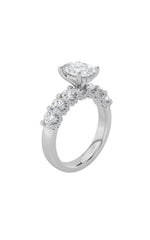 Load image into Gallery viewer, 2.5CTW Oval Shaped Lab Grown Diamond (G/VS) Accented Double Halo Set of Band and Ring in 14K Gold
