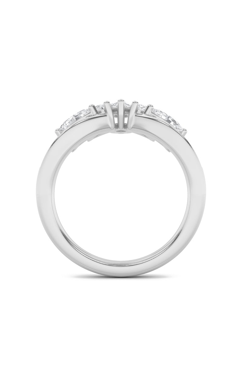 1.5CTW Marquise Shaped Lab Grown Diamond (F/VVS) Fancy Contour Ring in 14K Gold