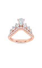 Load image into Gallery viewer, 1.5CTW Pear Shaped Lab Grown Diamond (F/VS) Fancy Contour Ring in 14K Gold
