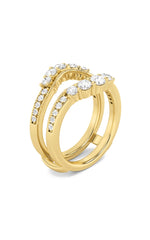 Load image into Gallery viewer, 1CTW Round Shaped Lab Grown Diamond (F/VS) Insert Jacket Ring in 14K Gold
