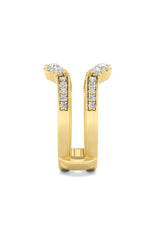 Load image into Gallery viewer, 1CTW Round Shaped Lab Grown Diamond (F/VS) Insert Jacket Ring in 14K Gold
